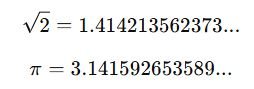 Irrational Decimals Chaos and Infinity