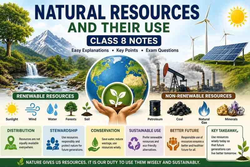 Natural Resources and Their Use Class 8 Notes