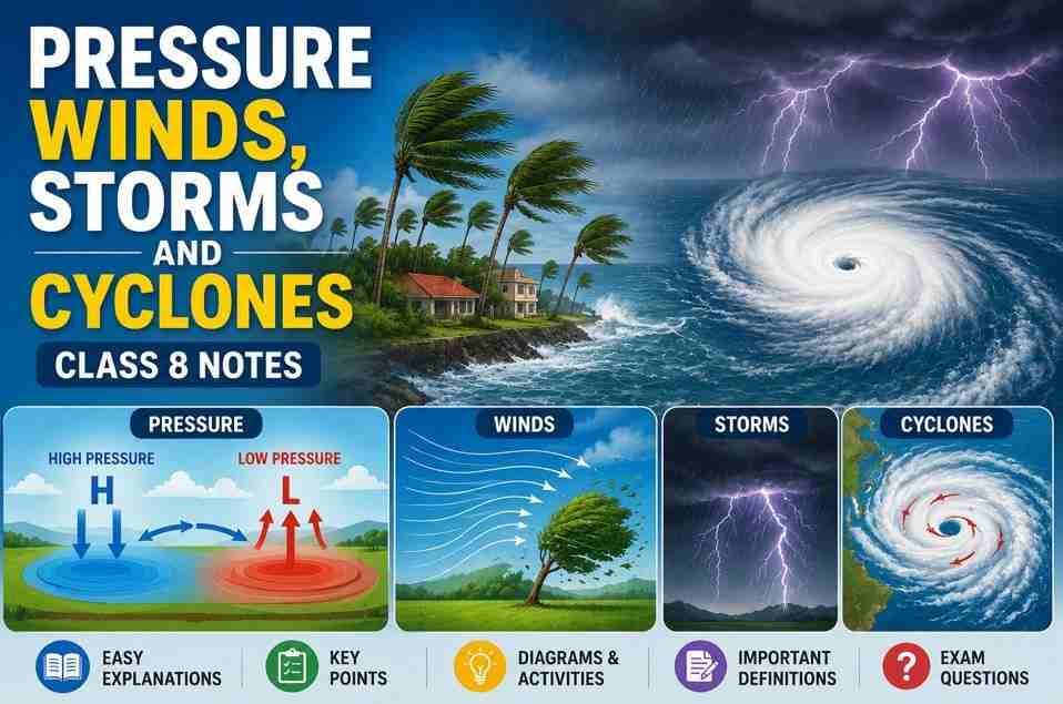 Pressure Winds Storms and Cyclones Class 8 Notes