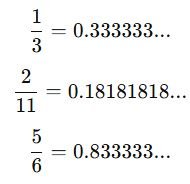 Repeating Decimals