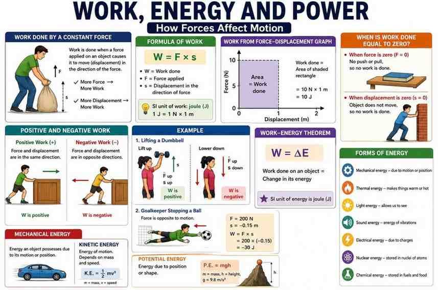 Work Energy and Simple Machines Class 9 Notes