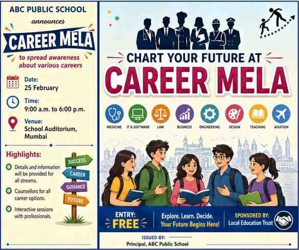 Your school will be organising a Career Mela
