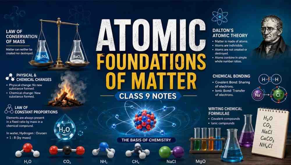 Atomic Foundations of Matter Class 9 Notes