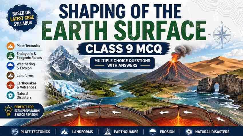 Shaping of the Earth Surface Class 9 MCQ