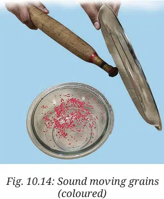 Sound moving grains coloured