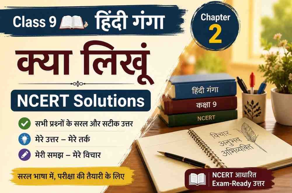 क्या लिखूं Class 9 NCERT Solutions  Hindi Ganga Chapter 2
