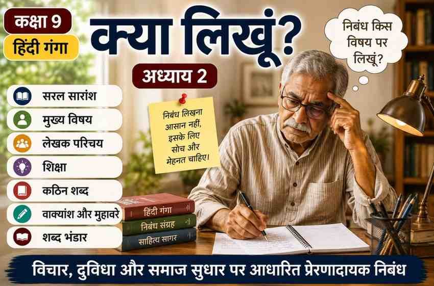 क्या लिखूं Class 9 Summary