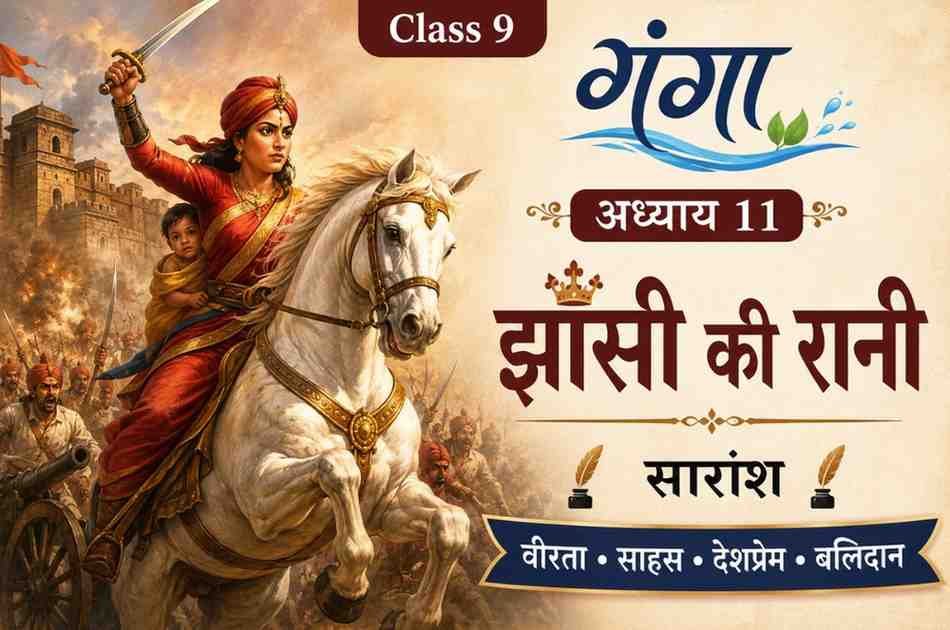 झाँसी की रानी Class 9 Summary | Hindi Chapter 11 Ganga