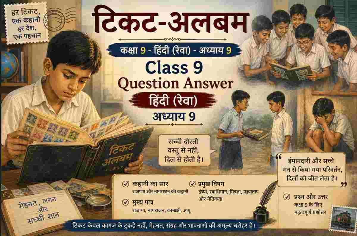 टिकट-अलबम Class 9 Question Answer Hindi Reva Chapter 9