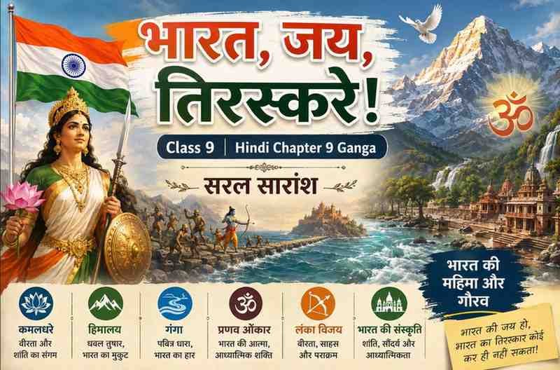 भारत जय तिरस्करे! Class 9 Summary | Hindi Chapter 9 Ganga