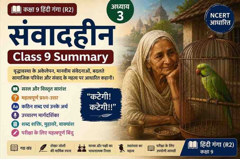 संवादहीन Class 9 Summary | Hindi Ganga Chapter 3 संवादहीन Class 9 Summary Hindi Ganga Chapter 3