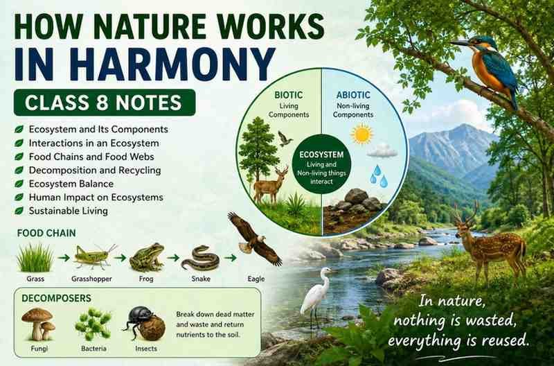 How Nature Works in Harmony Class 8 Notes