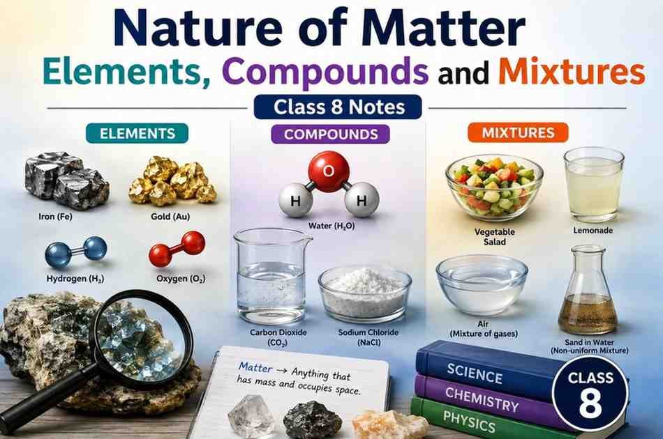 Nature of Matter Elements Compounds and Mixtures Class 8 Notes