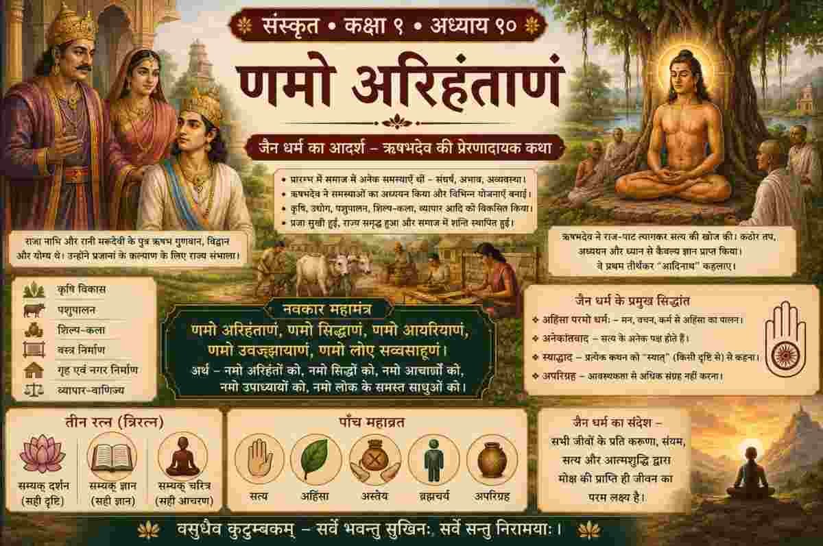 Sanskrit Class 9 Chapter 10 Summary Sharada णमो अरिहंताणं