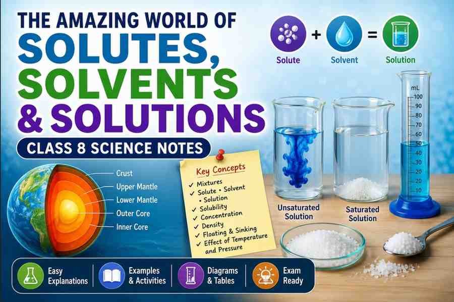 The Amazing World of Solutes Solvents and Solutions Class 8 Notes