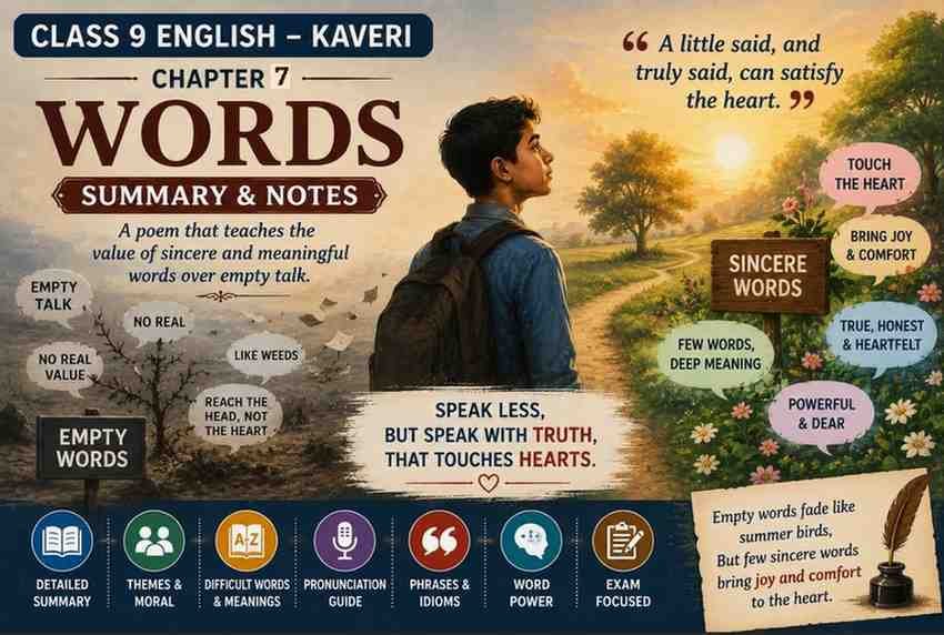 Words Class 9 Summary