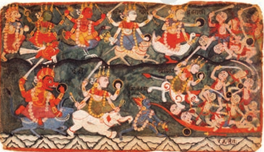 Early 18th century folio from Devi Mahatmyam in Markaṇḍeya Puraṇa