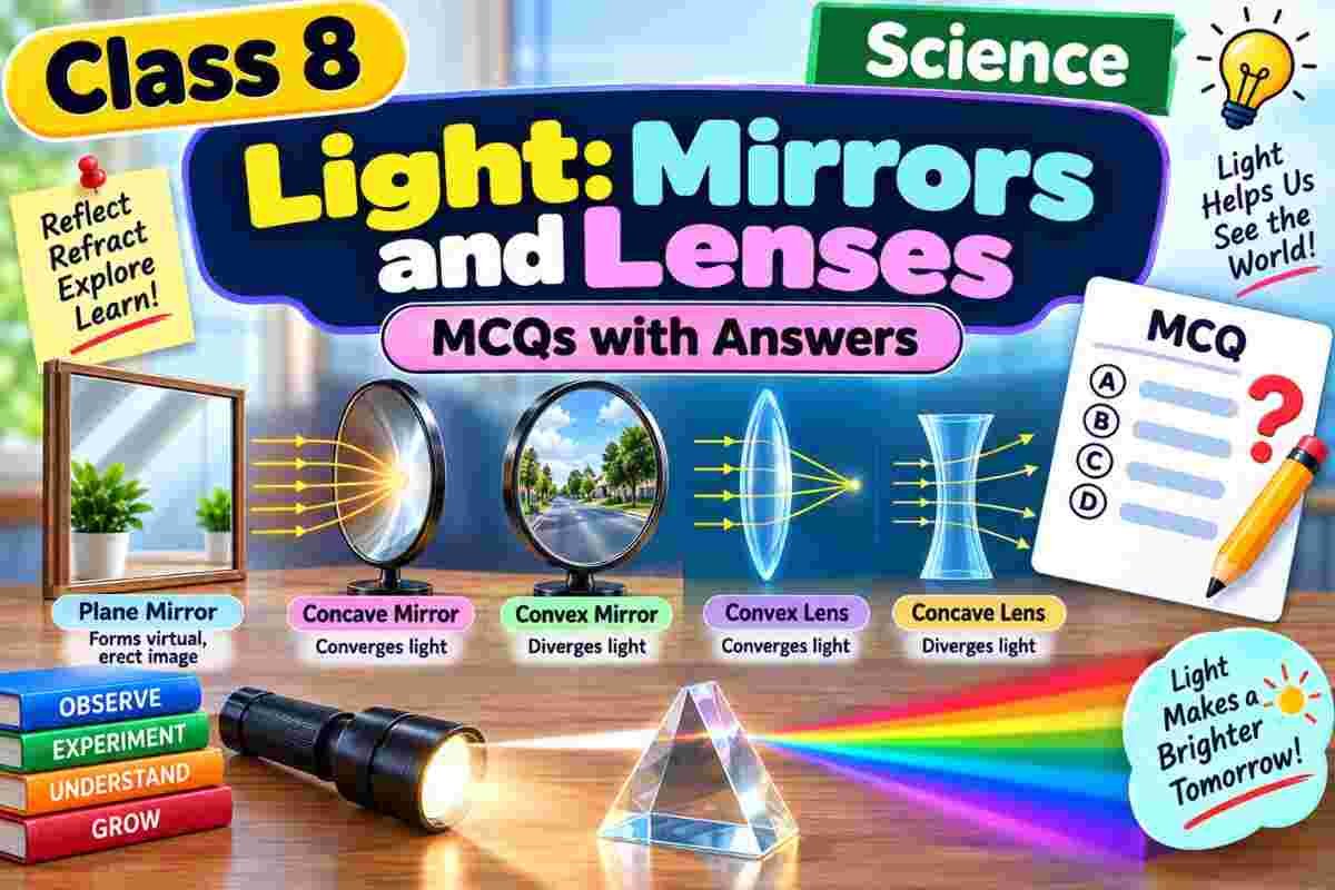 Light Mirrors and Lenses Class 8 MCQ