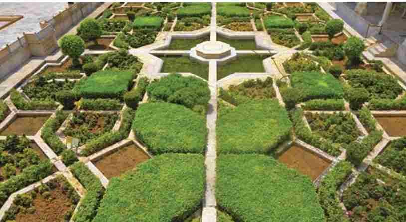 Mughal garden at Amer Fort