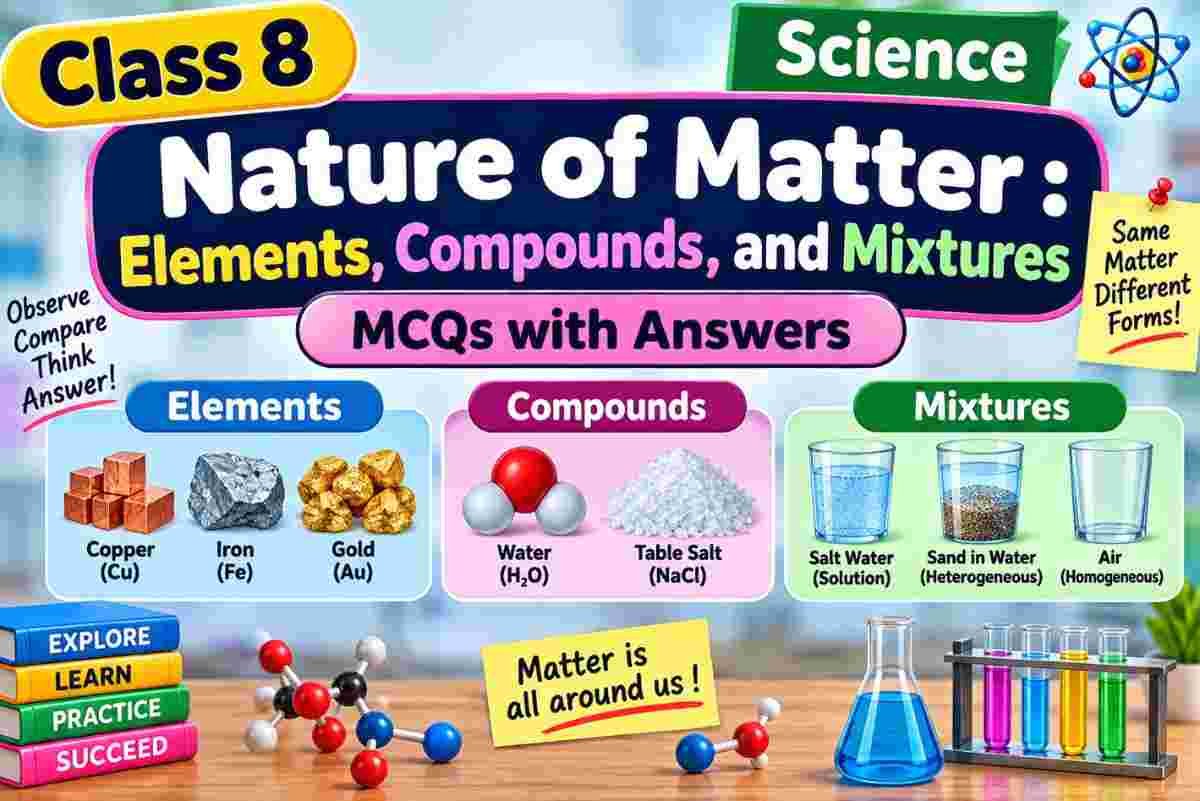 Nature of Elements Compounds and Mixtures Class 8 MCQ