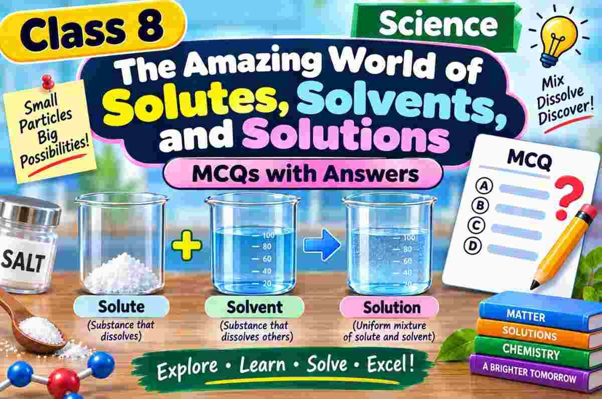 The Amazing World of Solutes Solvents and Solutions Class 8 MCQ