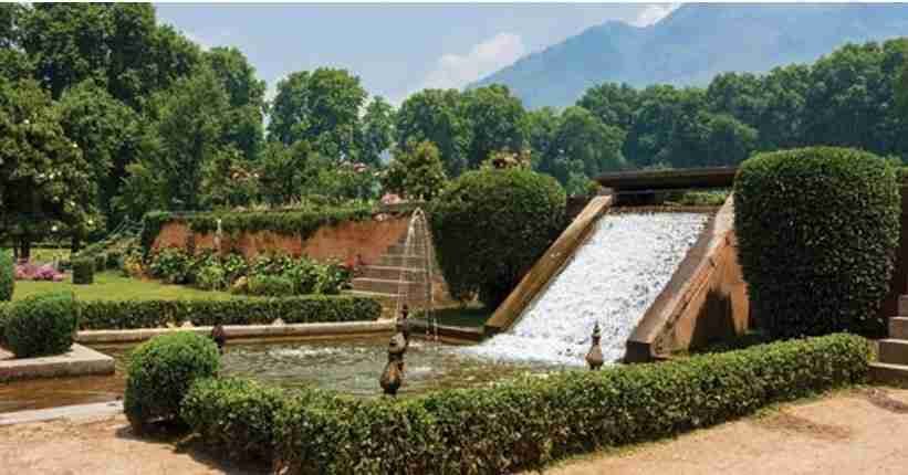 The Mughal garden at Nishat Bagh