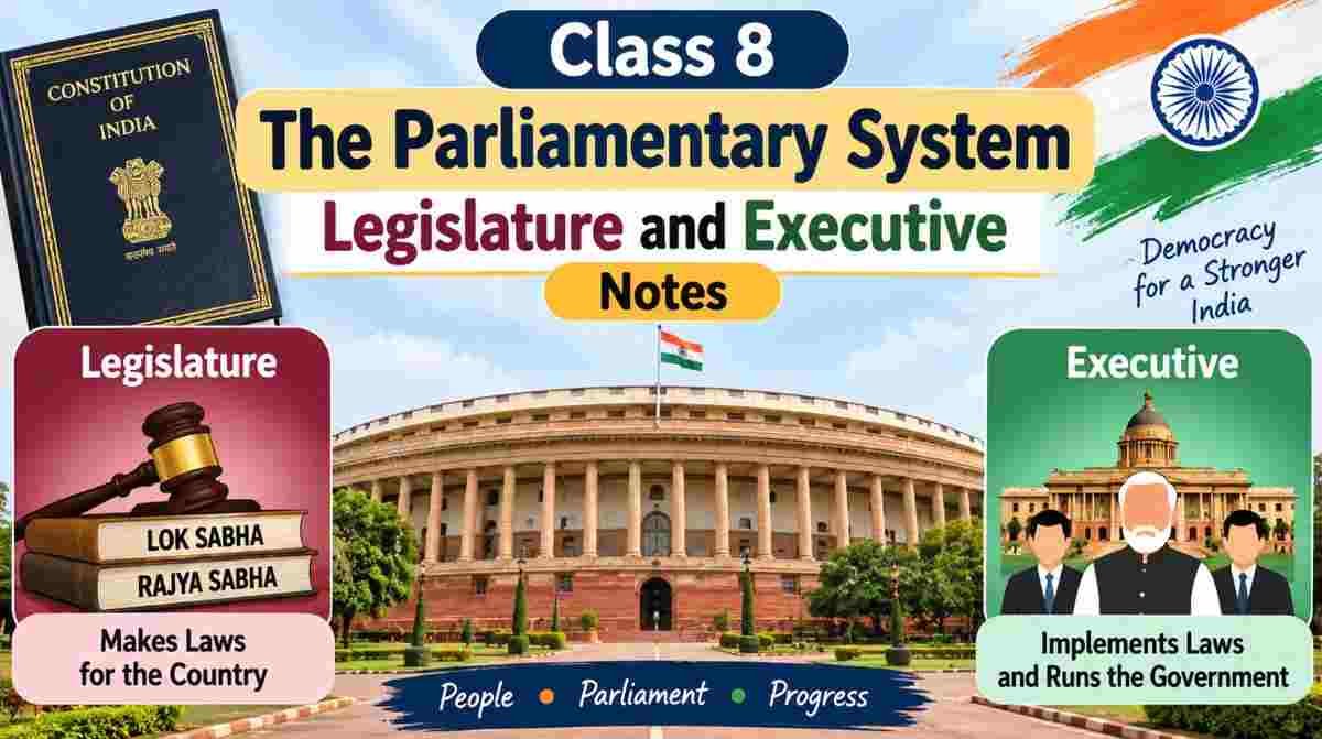 The Parliamentary System Legislature and Executive Class 8 Notes