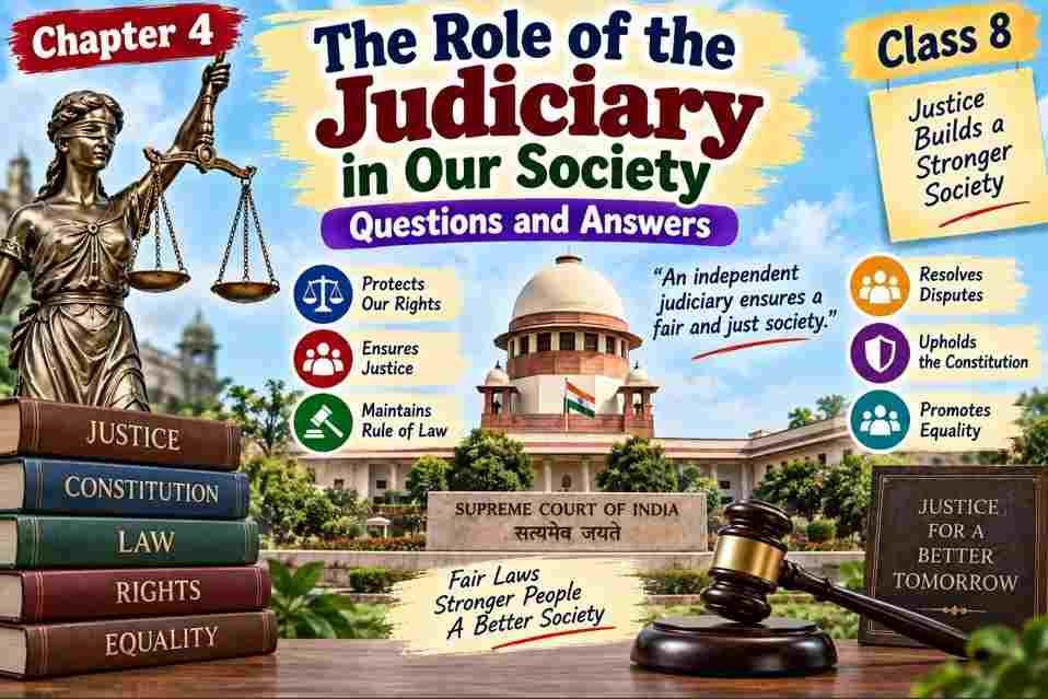 The Role of the Judiciary in Our Society Class 8 MCQ