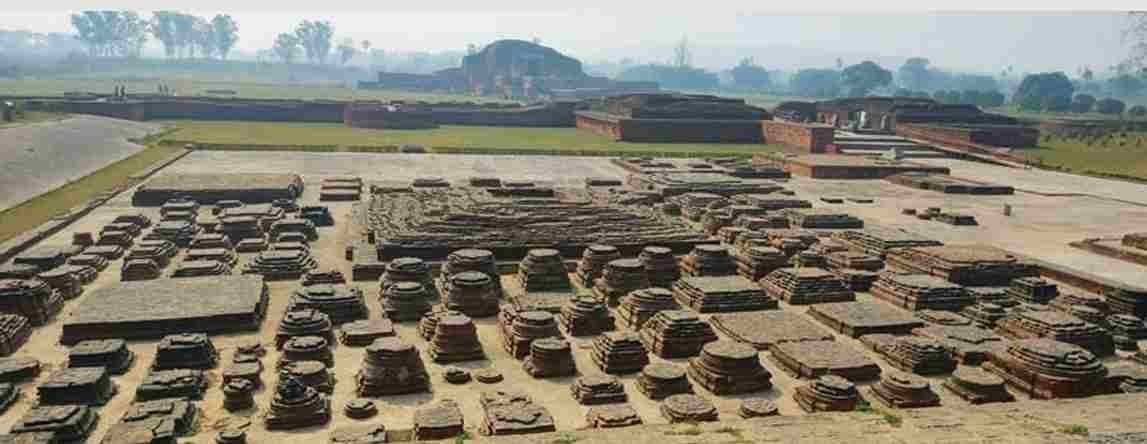 The ruins of Vikramaśhilā University