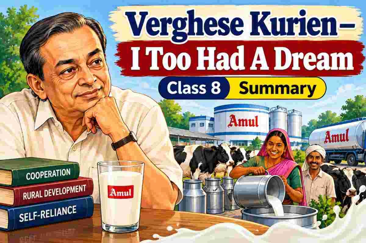 Verghese Kurien I Too Had A Dream Class 8 Summary Verghese Kurien I Too Had A Dream Class 8 Summary