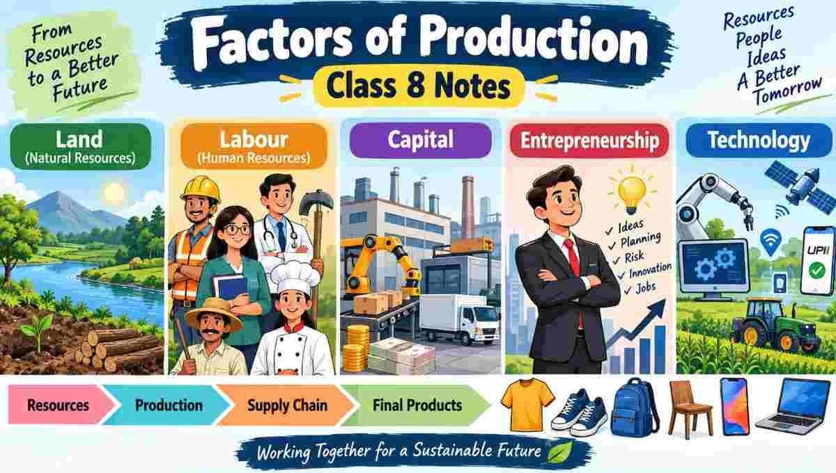 Factors of Production Class 8 Notes