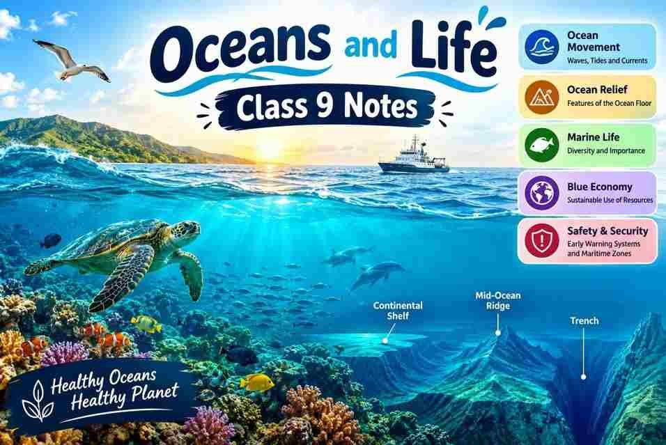 Oceans and Life Class 9 Notes
