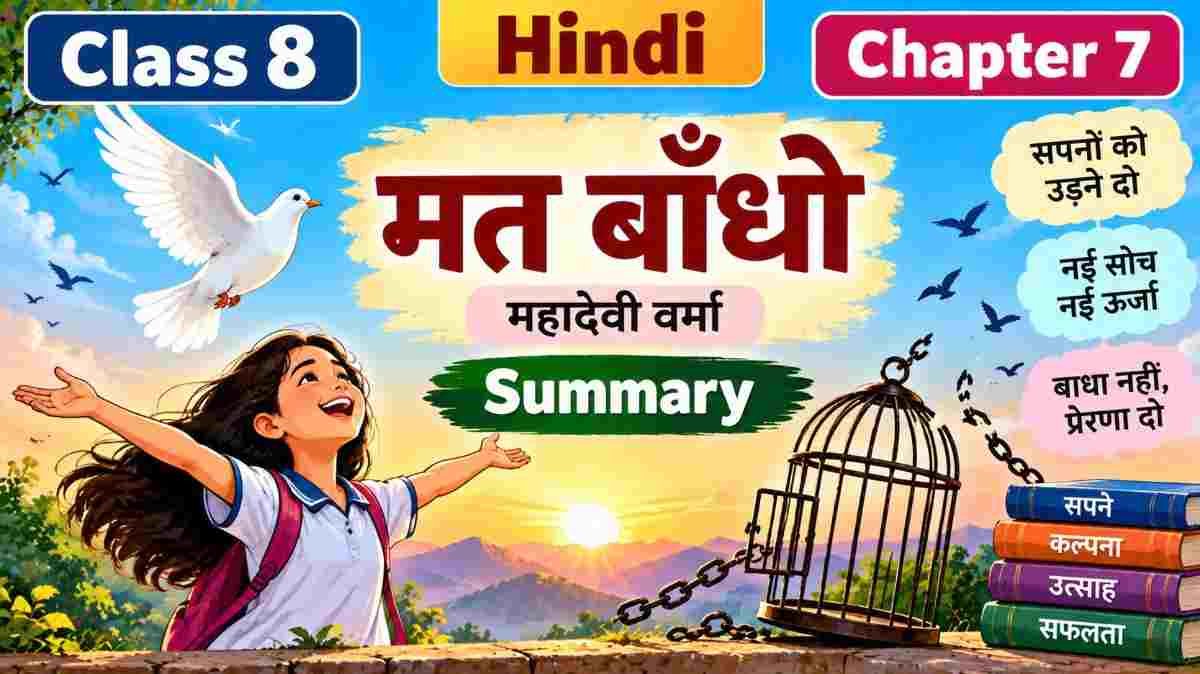 मत बाँधो Class 8 Summary Hindi Chapter 7